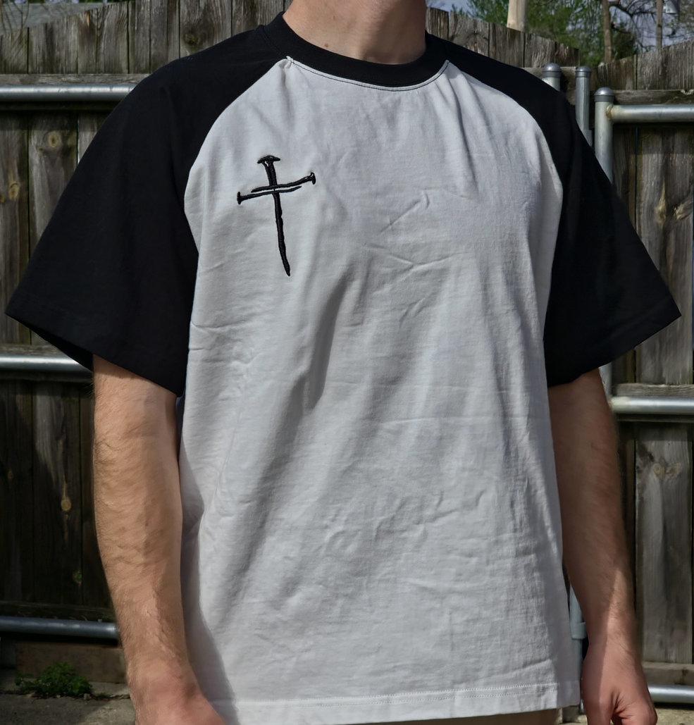 Short Sleeve Shirt Two Tone Black & White
